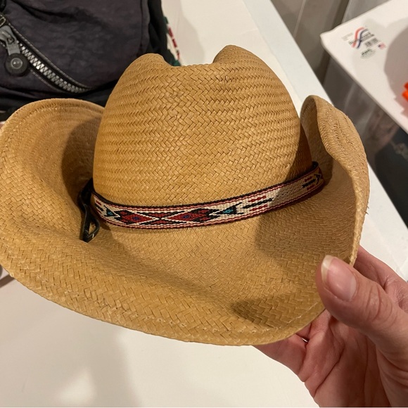 Awesome vintage Golden Gate Hat Co Los Angeles Thunderbird cowboy hat woven band - Picture 2 of 11